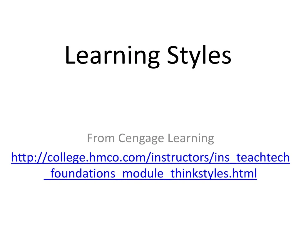 learning styles