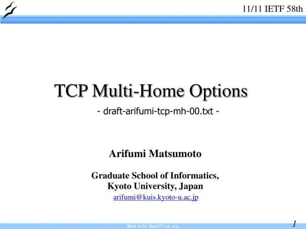 TCP Multi-Home Options