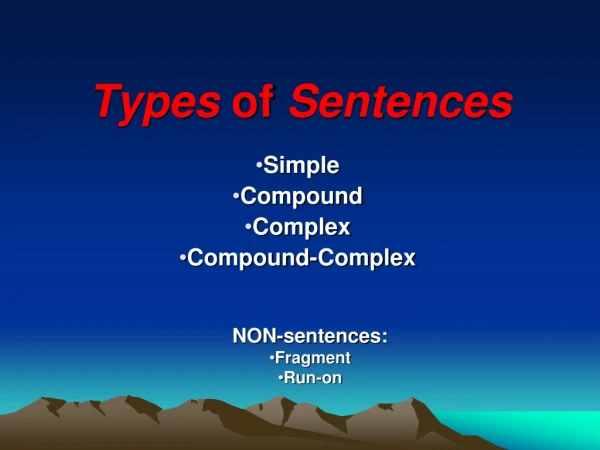 Types  of  Sentences