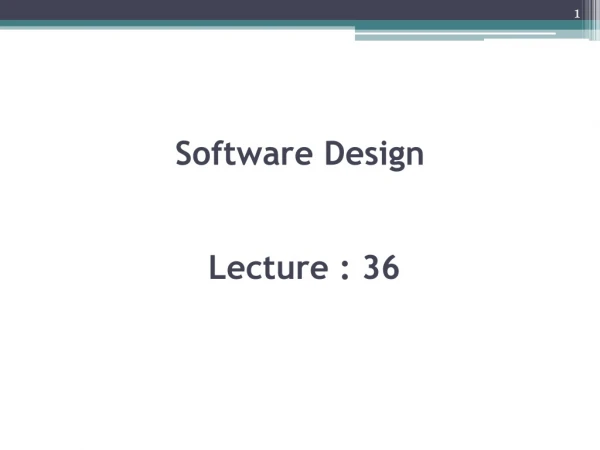 Software Design