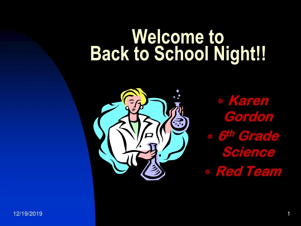 welcome to back to school night