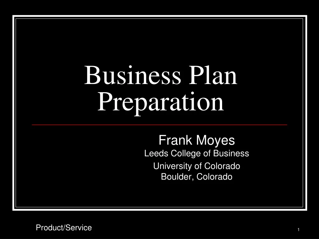 business plan preparation