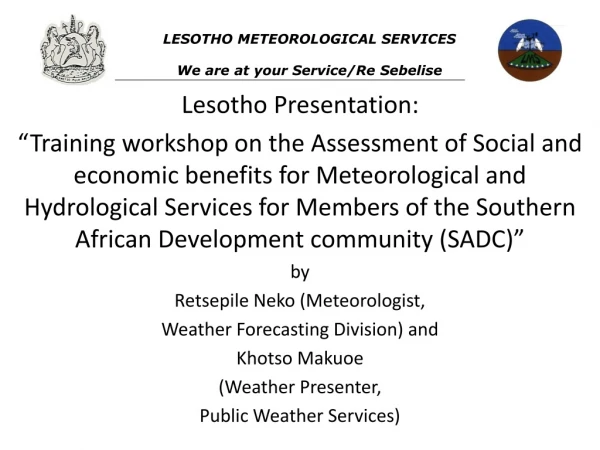 Lesotho Presentation: