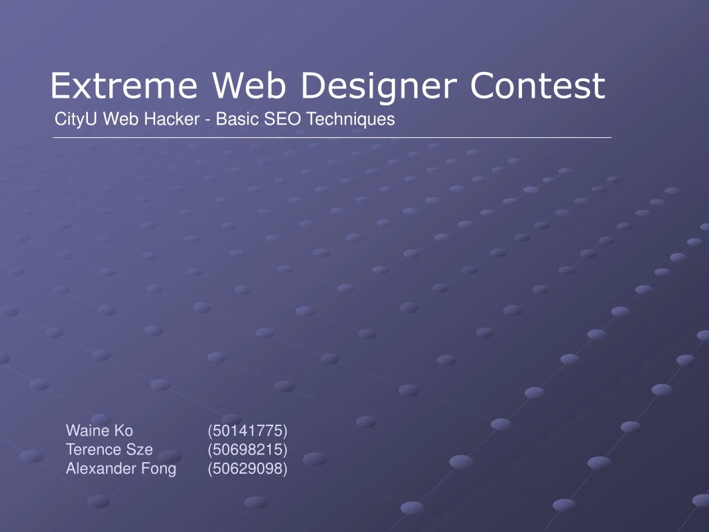 extreme web designer contest