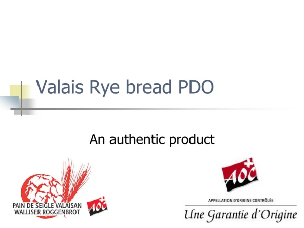 Valais Rye bread PDO