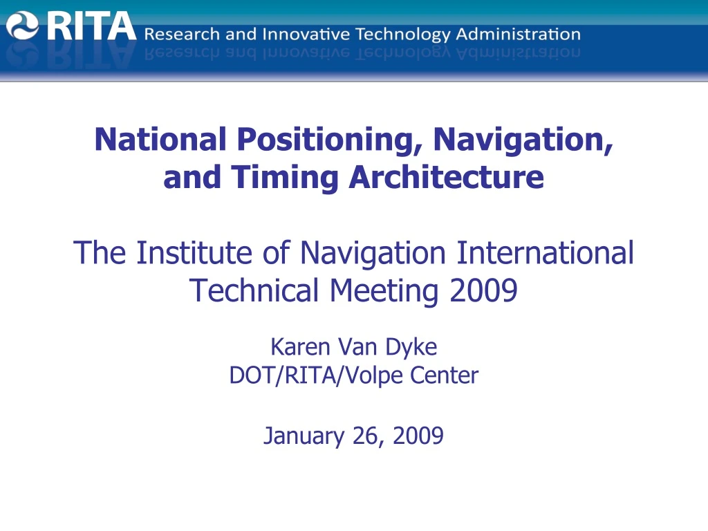 national positioning navigation and timing