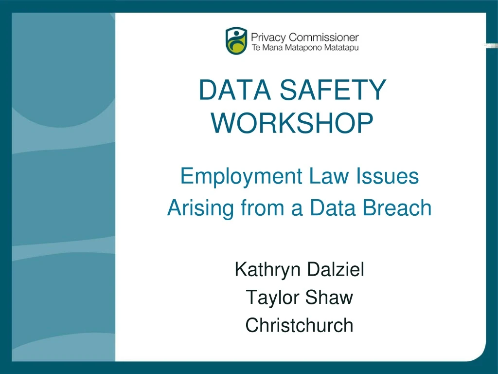 data safety workshop