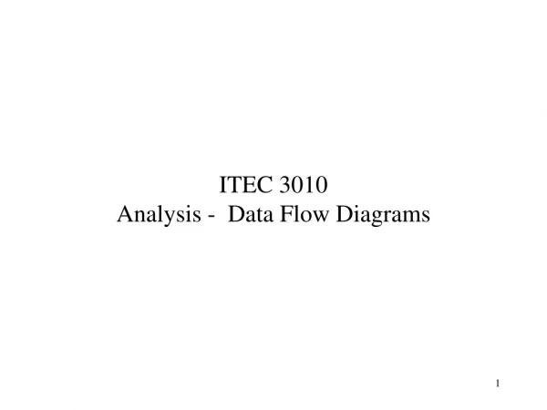 ITEC 3010 Analysis -  Data Flow Diagrams