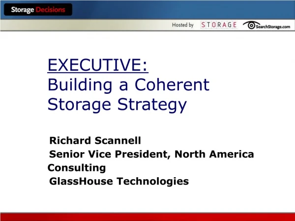 EXECUTIVE: Building a Coherent Storage Strategy