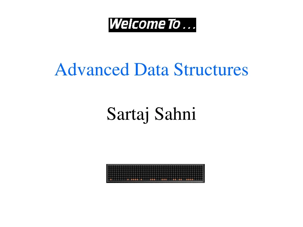 advanced data structures sartaj sahni