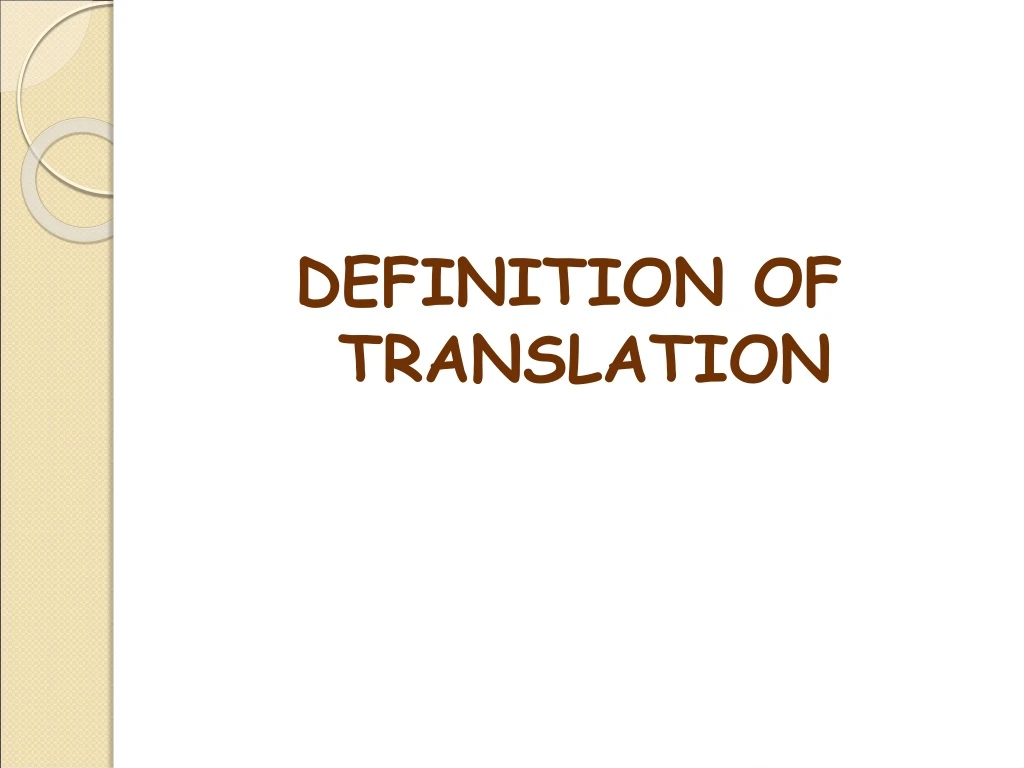 definition of translation