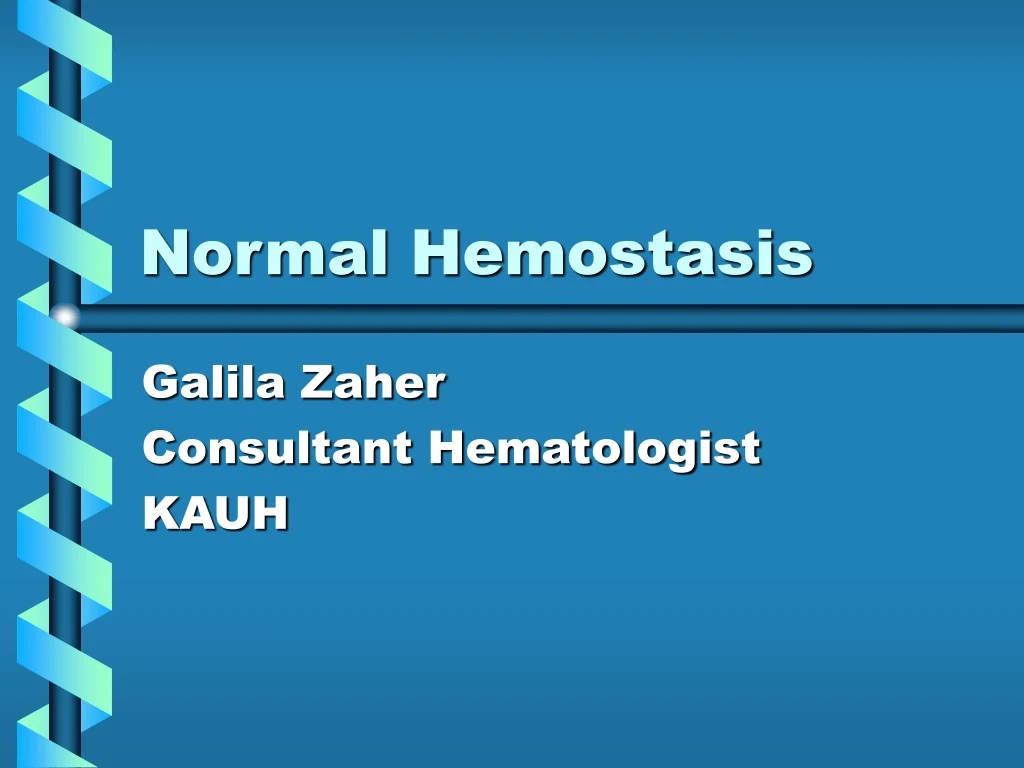 normal hemostasis