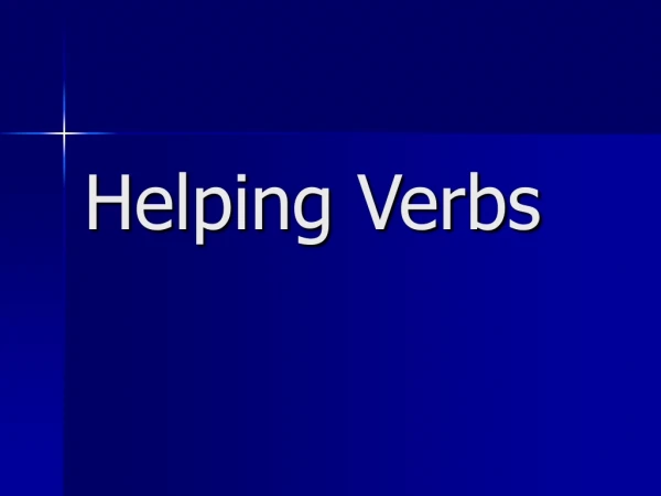 Helping Verbs