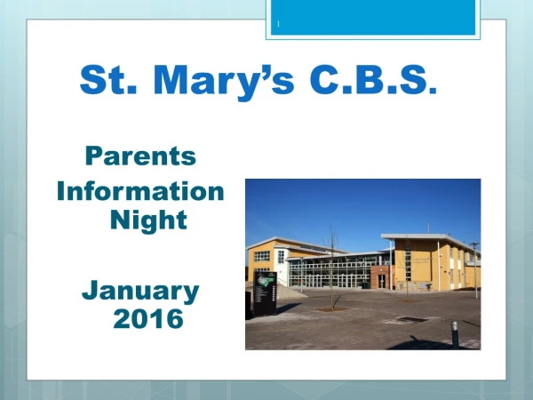 St. Mary’s C.B.S .