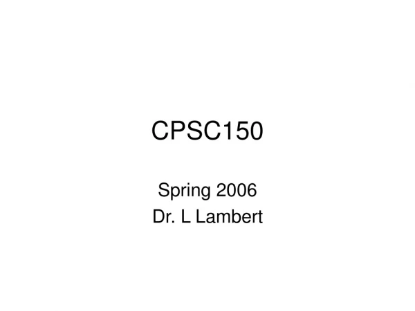 CPSC150