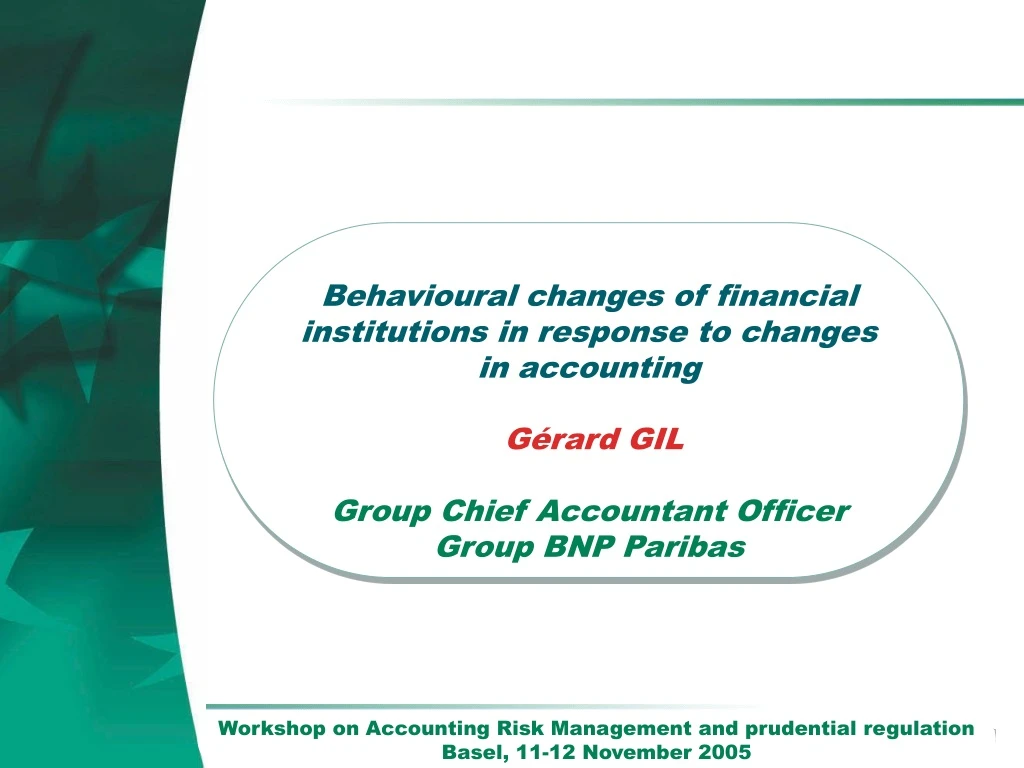 behavioural changes of financial institutions