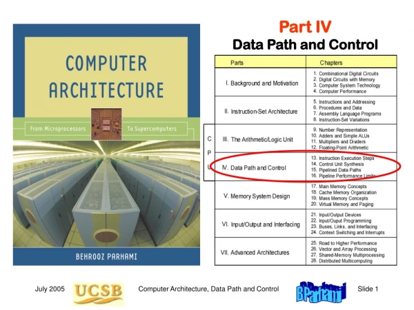 Part IV Data Path and Control