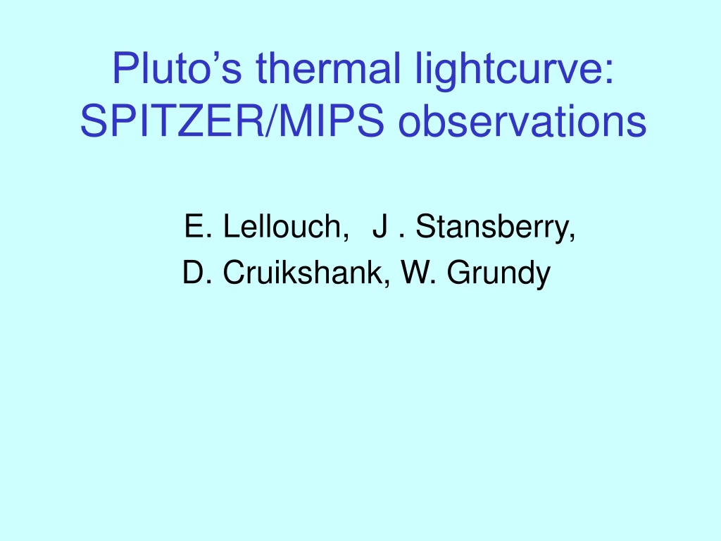 pluto s thermal lightcurve spitzer mips observations