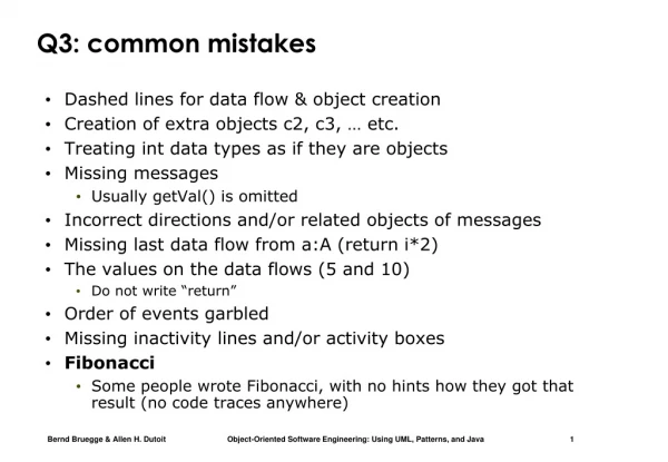 Q3: common mistakes