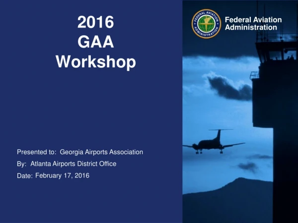 2016  GAA Workshop