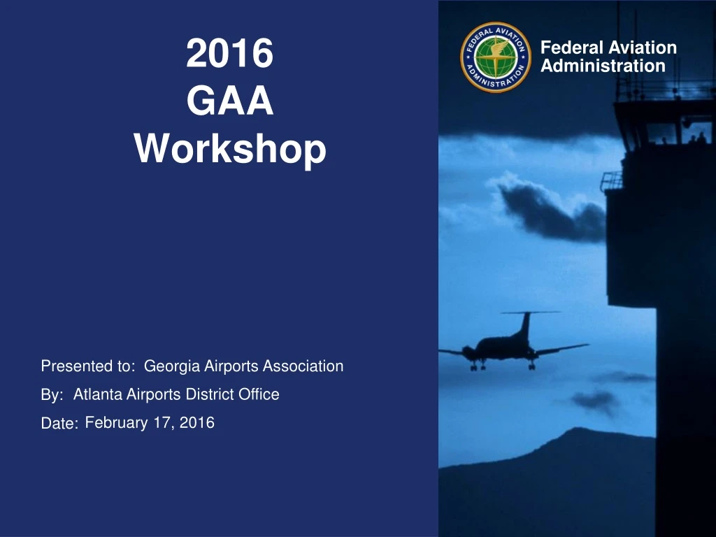 2016 gaa workshop