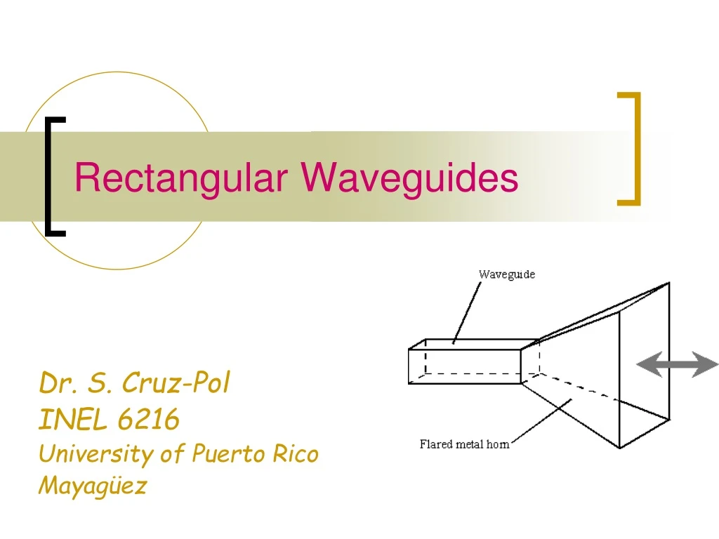 rectangular waveguides