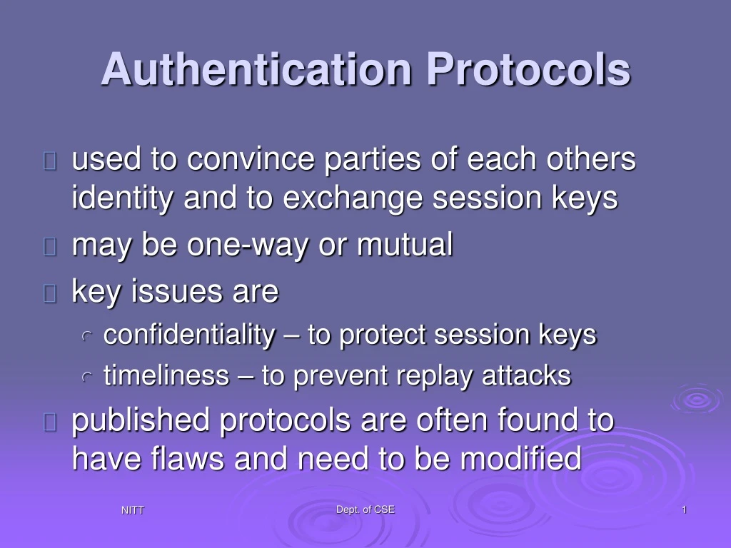 authentication protocols