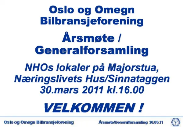 Oslo og Omegn Bilbransjeforening rsm te