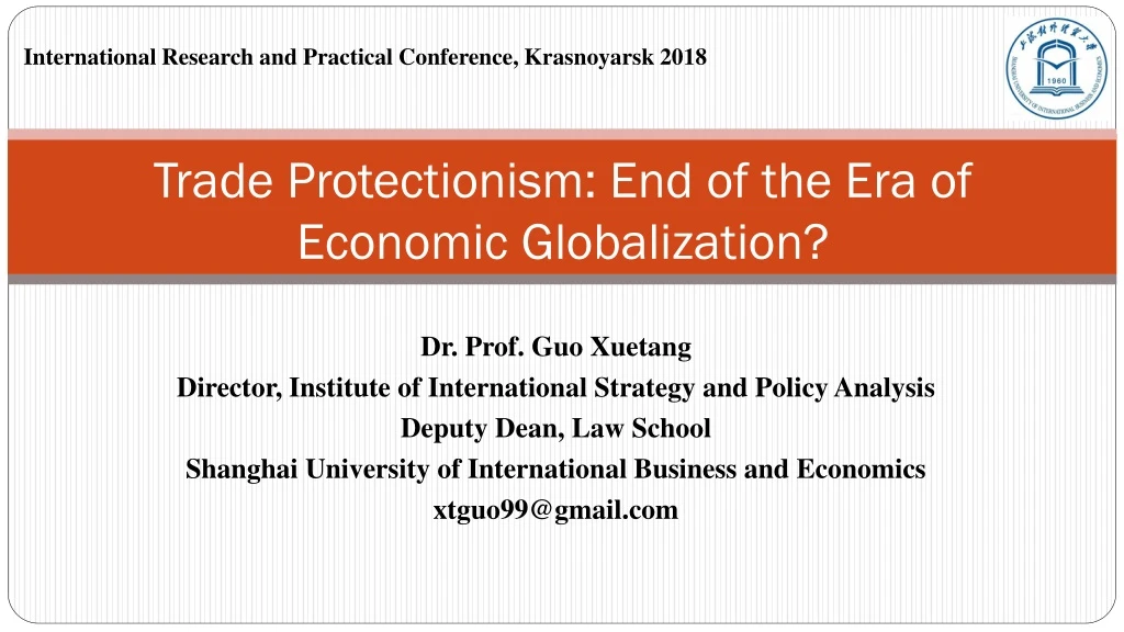 trade p rotectionism end of the era of economic globalization