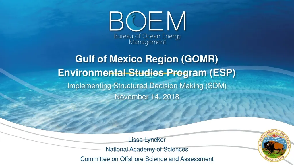 gulf of mexico region gomr environmental studies