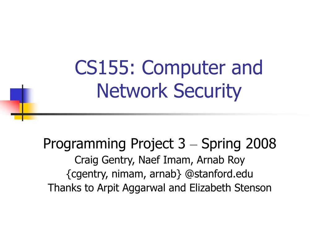 cs155 computer and network security
