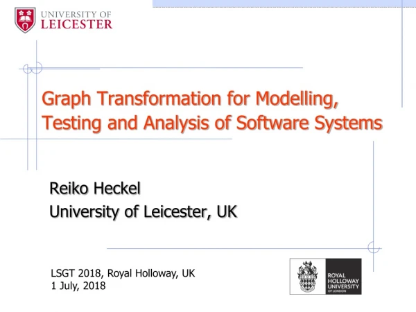 Graph Transformation for Modelling, Testing and Analysis of Software Systems