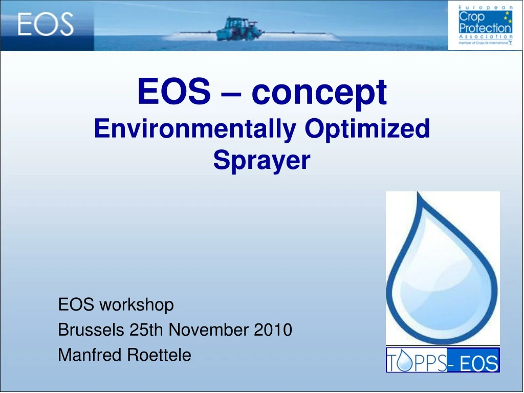 eos concept environmentally optimized sprayer