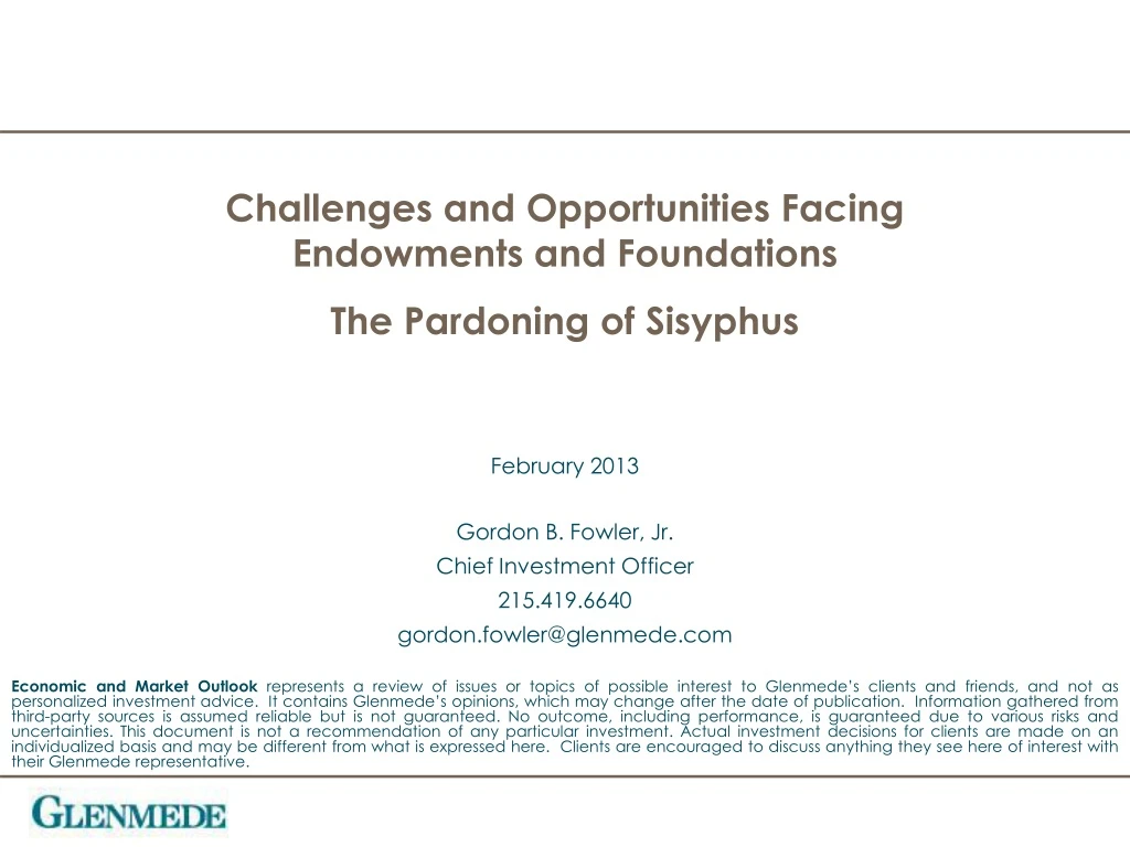 challenges and opportunities facing endowments
