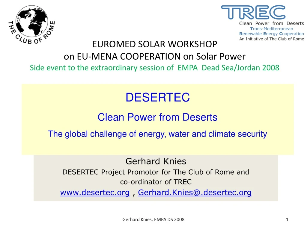 euromed solar workshop on eu mena cooperation