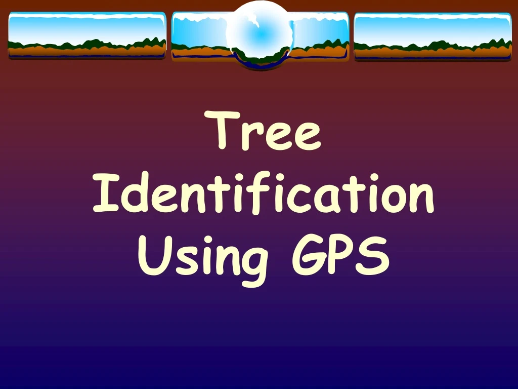 tree identification using gps