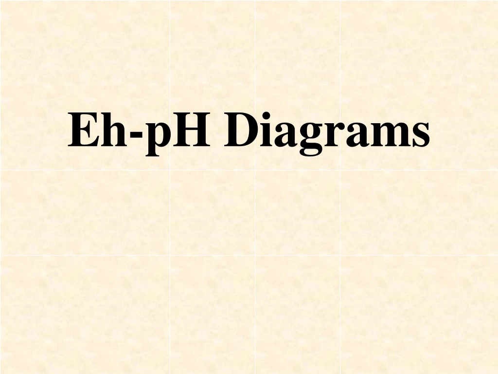 eh ph diagrams