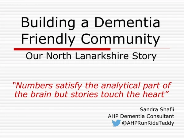 Building a Dementia Friendly Community