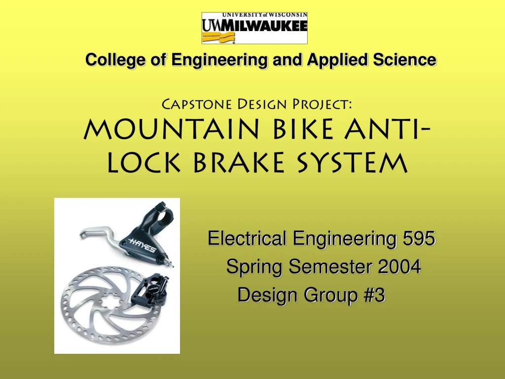 capstone design project mountain bike anti lock brake system
