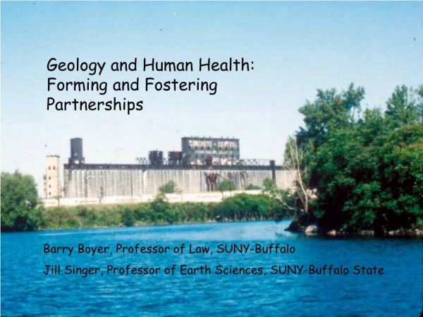 Geology and Human Health: Forming and Fostering  Partnerships