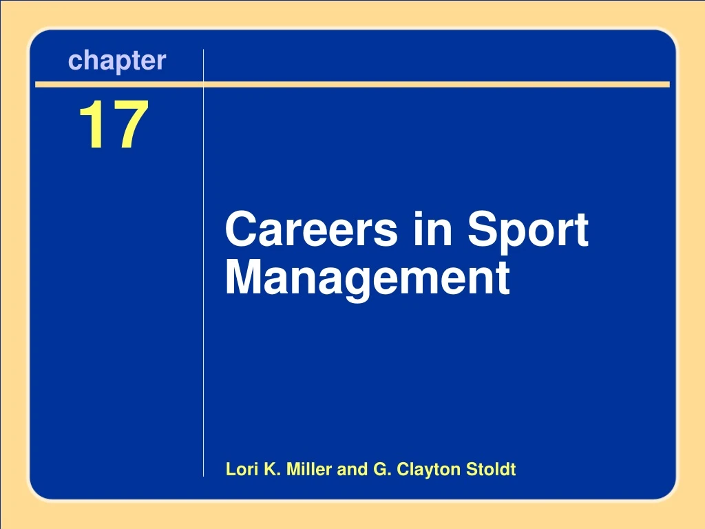 chapter 17 careers in sport management