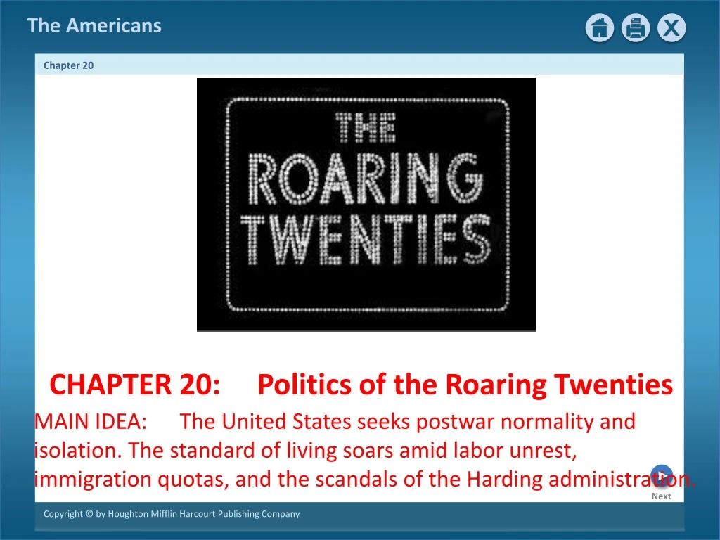 chapter 20 politics of the roaring twenties