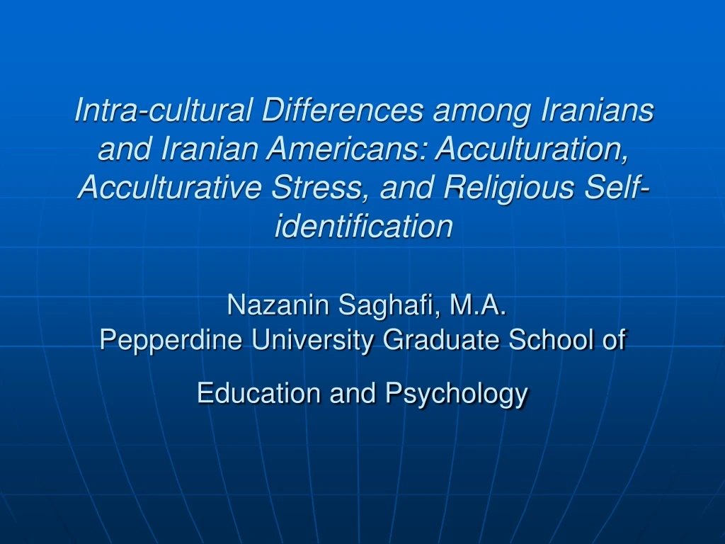 intra cultural differences among iranians