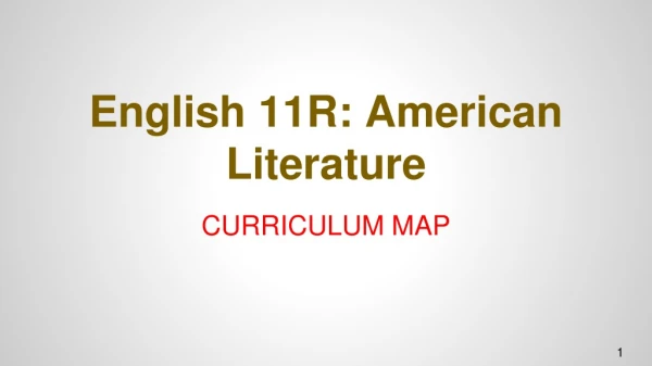 English 11R: American Literature