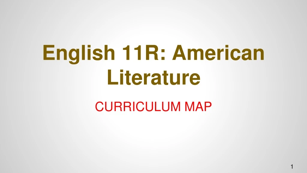 english 11r american literature