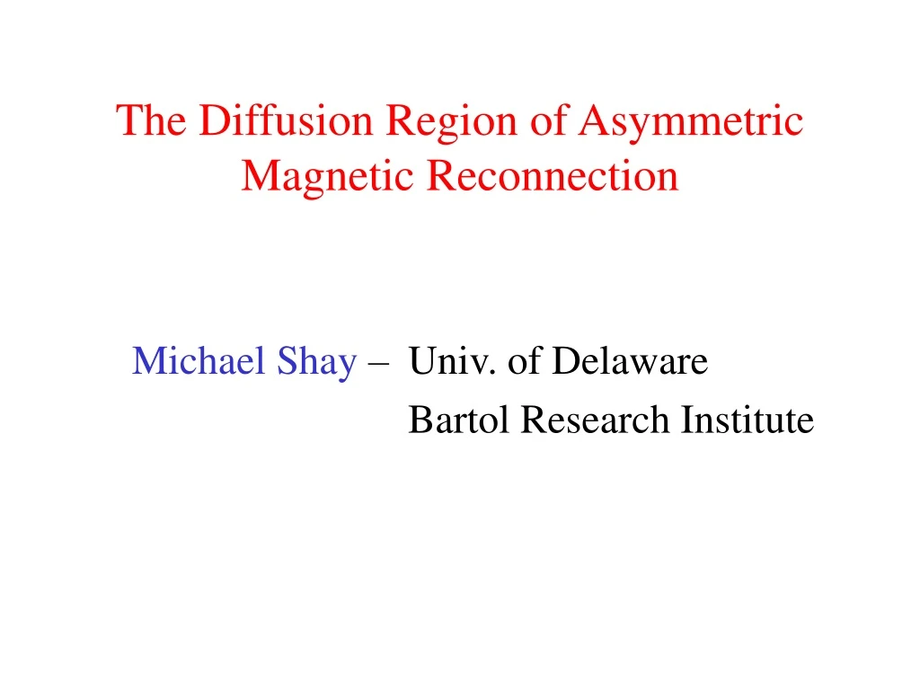 the diffusion region of asymmetric magnetic reconnection