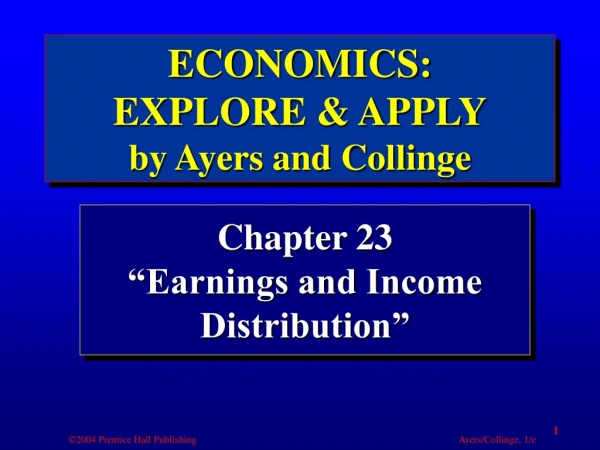 Chapter 23 “Earnings and Income Distribution”