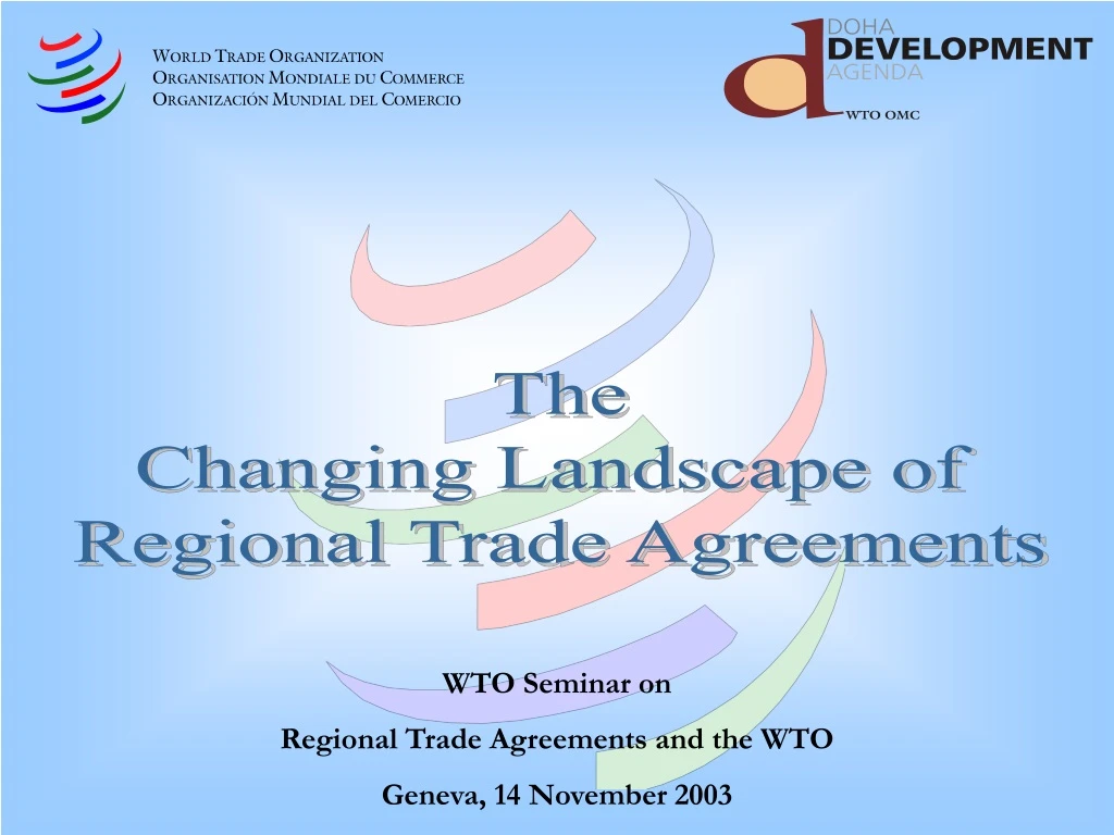 the changing landscape of regional trade