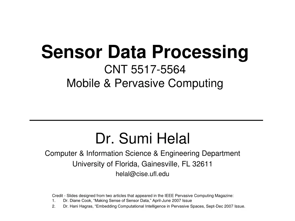 sensor data processing cnt 5517 5564 mobile pervasive computing