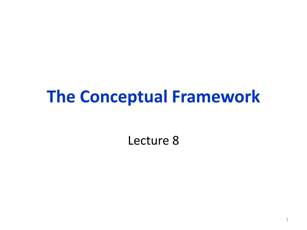 the conceptual framework